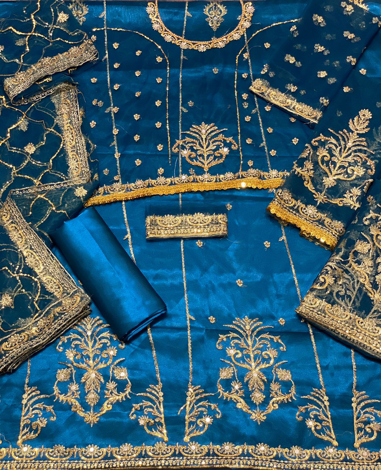 Hira Mani Net Long Frock D-1751