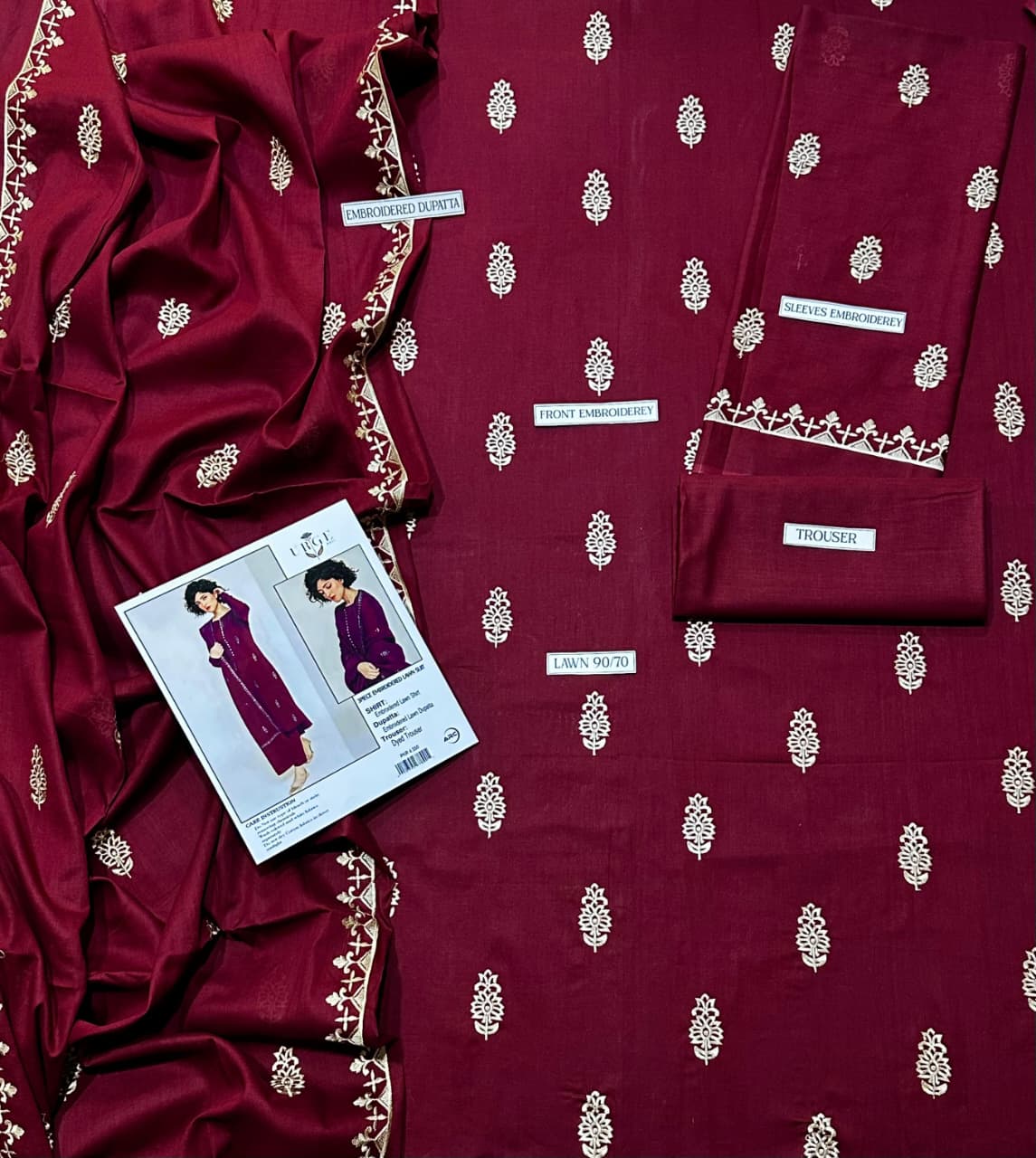 LAWN  Embroidered 1362