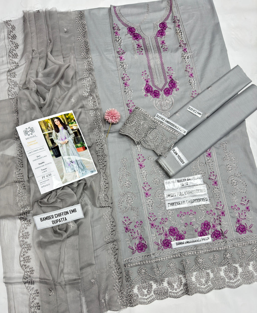 SUMMER COLLECTION LAWN  Heavy Embroidered 1560