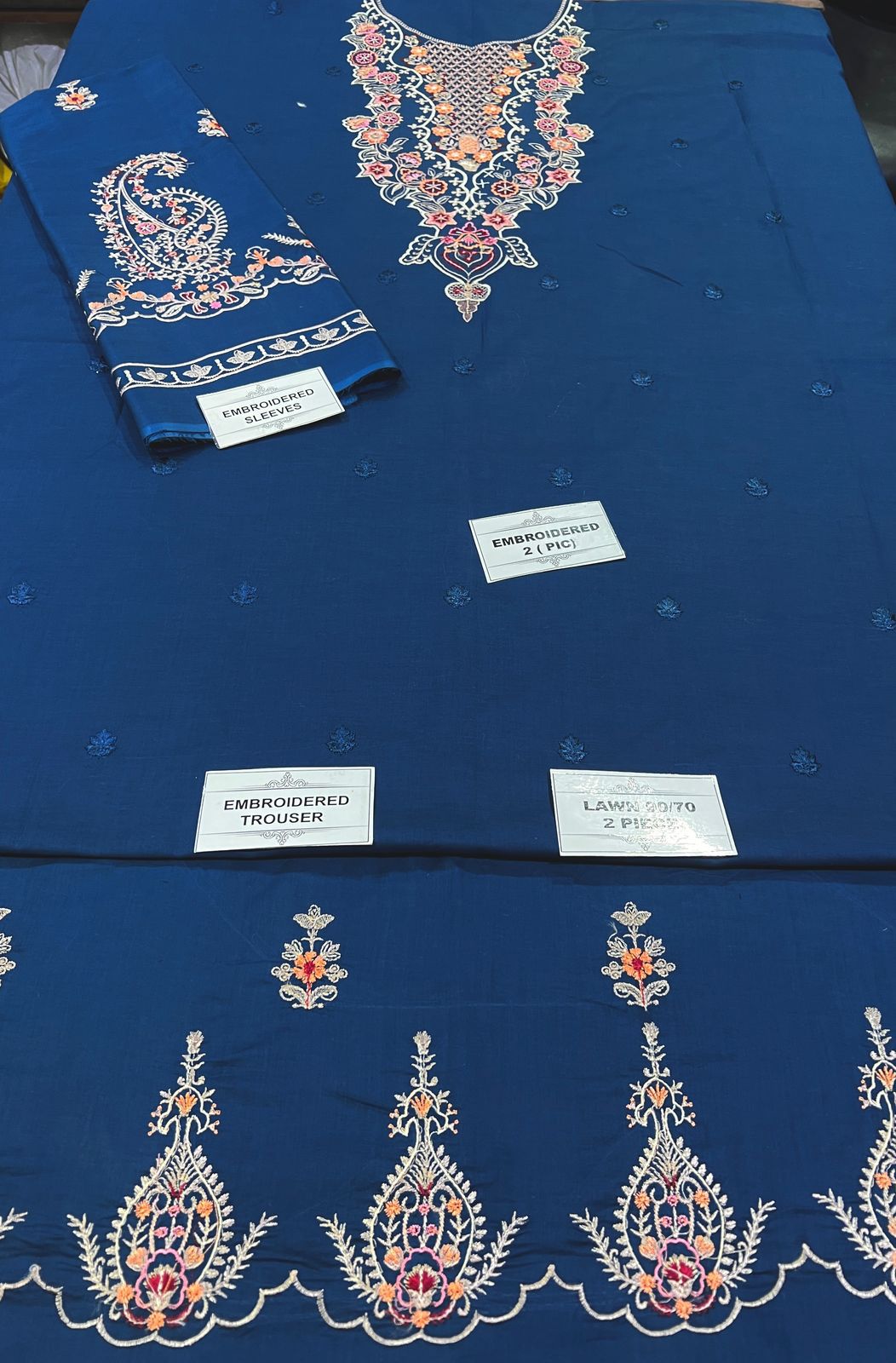 Winter Dhanak Fabric Embroidered | Unstitch 2-Piece Suit | Shirt & Trouser D-1119