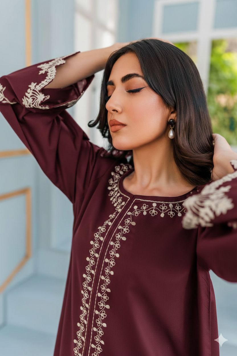 LAWN EMBROIDERED 2pc 1477