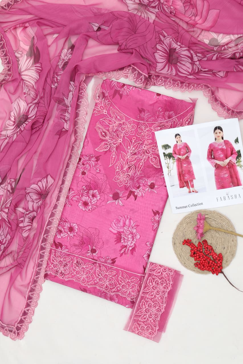 Maria b Lawn 3pc Unstich D-1773