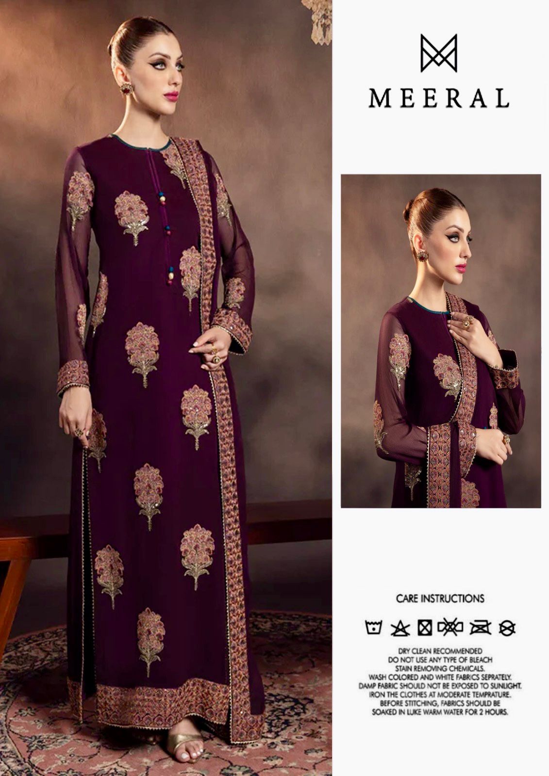 Meeral Pure Chiffon 3-Piece D-1762