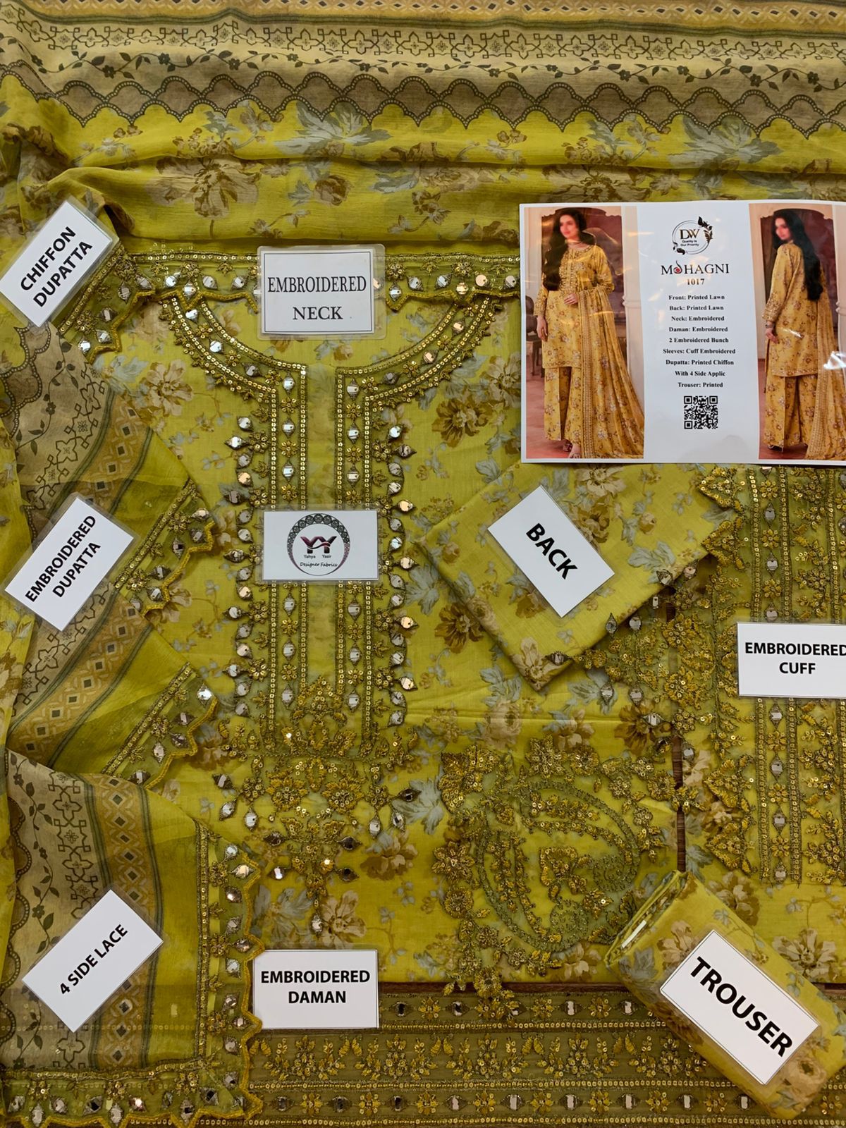 Mohagni Lawn 3pc Unstich D-1782
