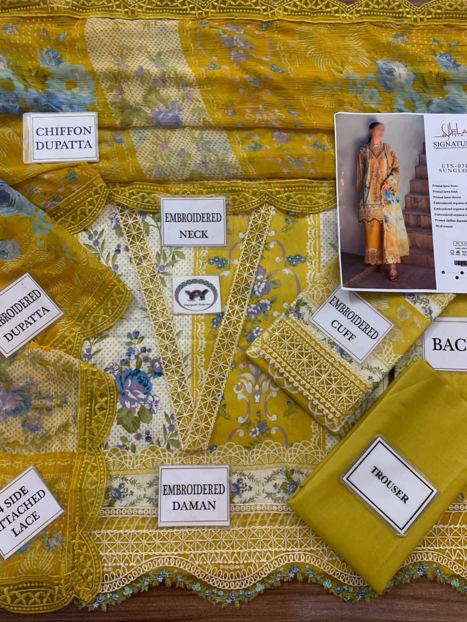 ELAF LAWN  embroidered 1394