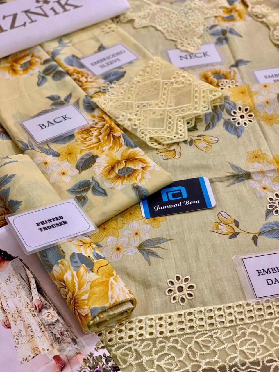 Iznik  lawn embroidered 1320