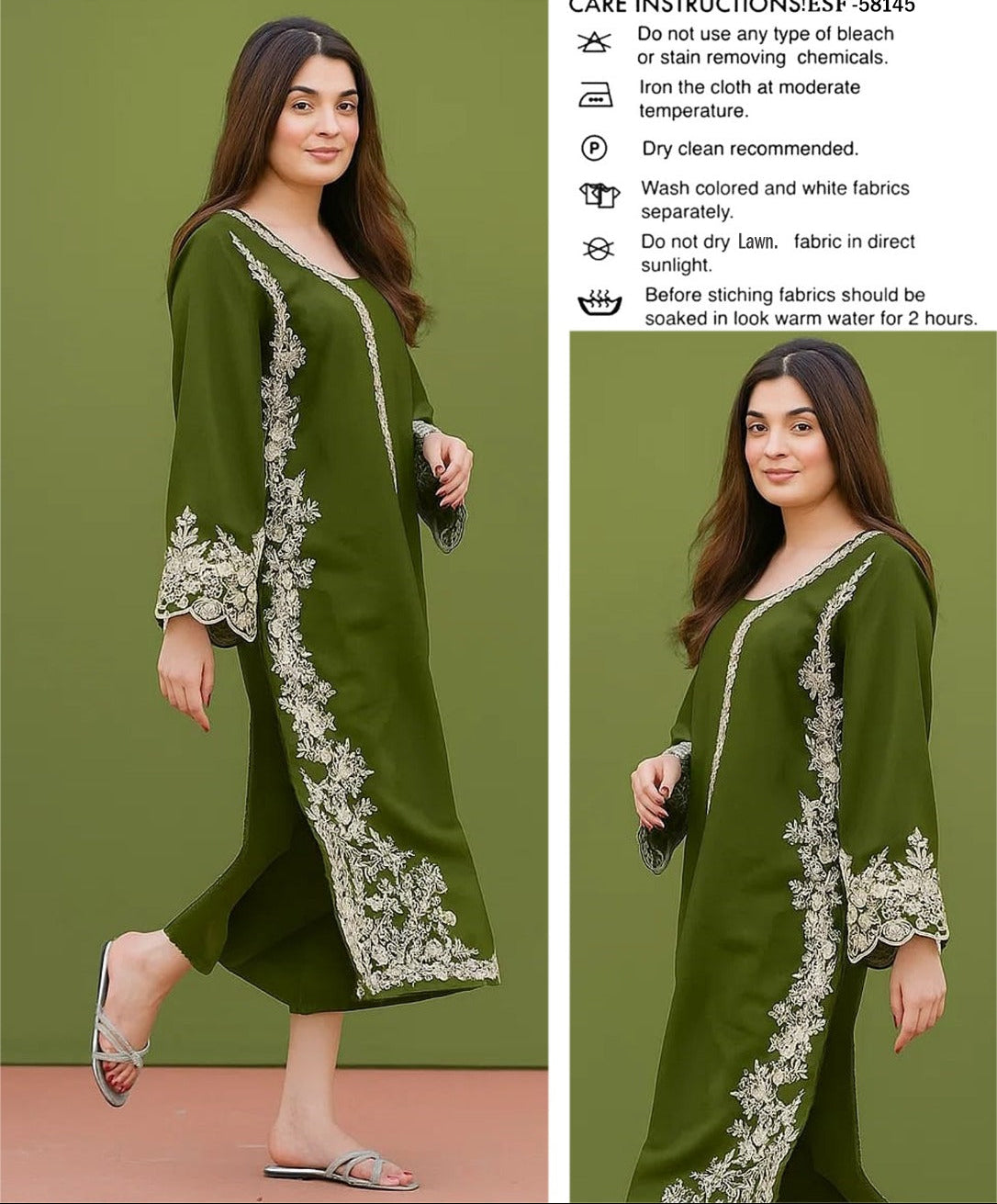 Winter Dhanak Fabric Embroidered | Unstitch 2-Piece Suit | Shirt & Trouser D-1120