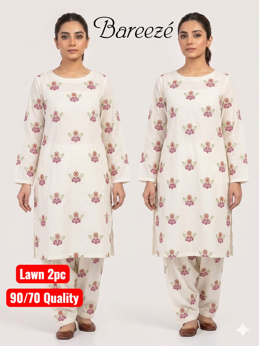 Bareeze Lawn 2pc Unstich D-1769-1