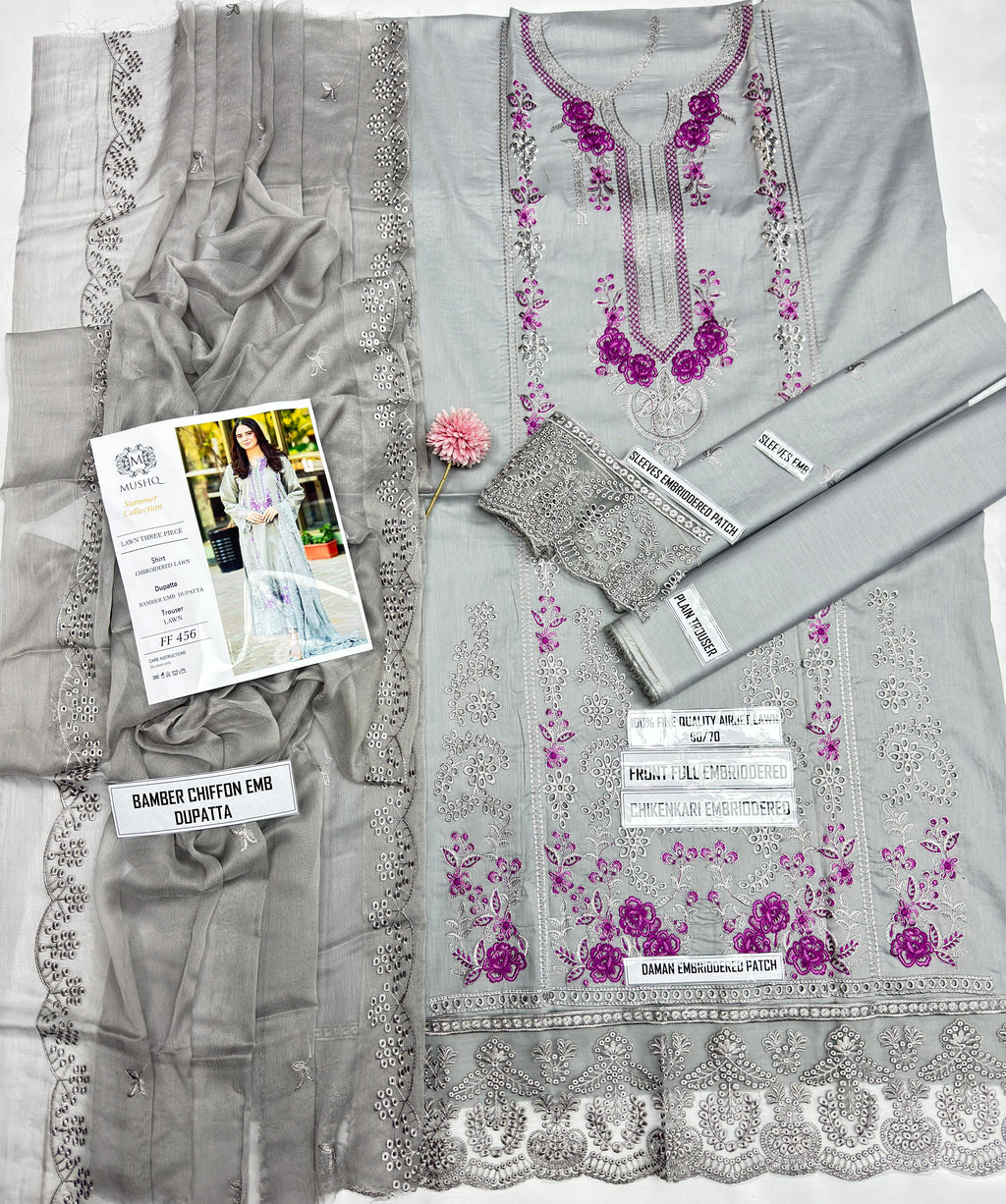 SUMMER COLLECTION LAWN  Heavy Embroidered 1560