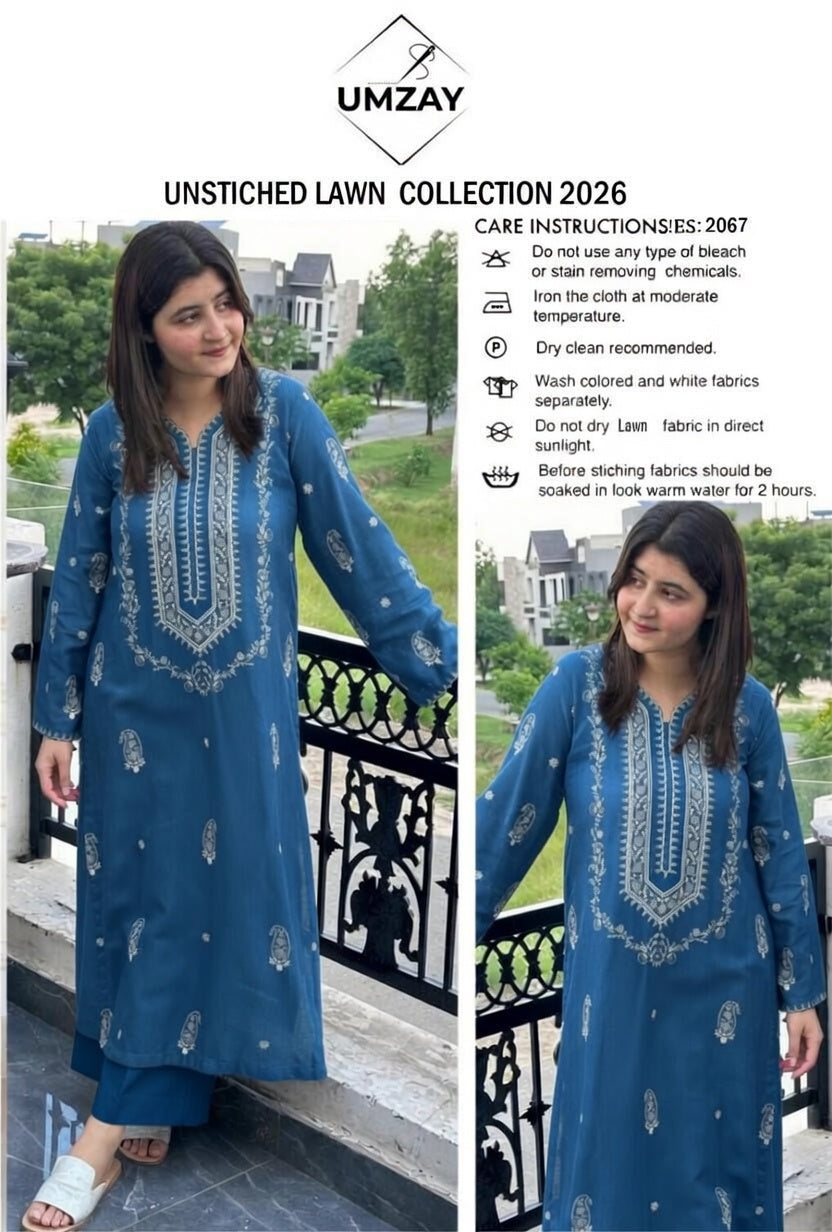 Umzay Lawn Embroidered 2pc 1652