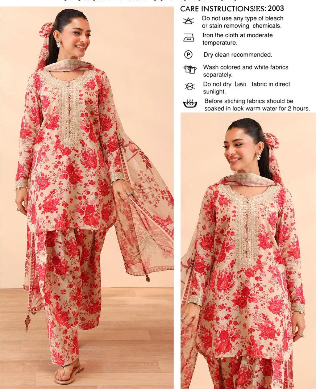 Maria b Lawn 3pc Unstich D-1781