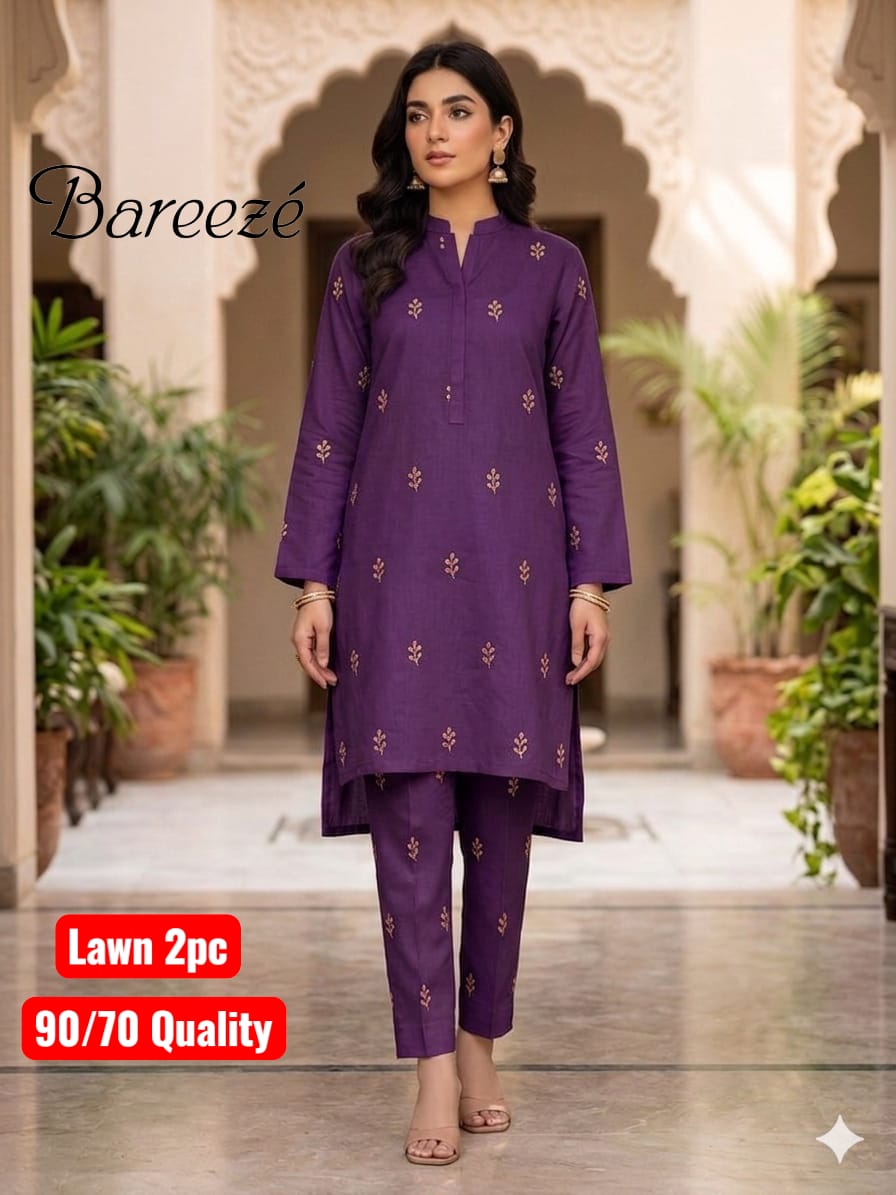 Bareeze Embroidery Lawn 2pc Unstich D-1769-9