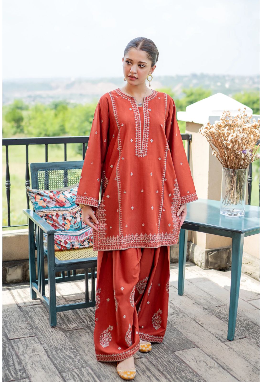 LAWN EMBROIDERED 2pc 1480
