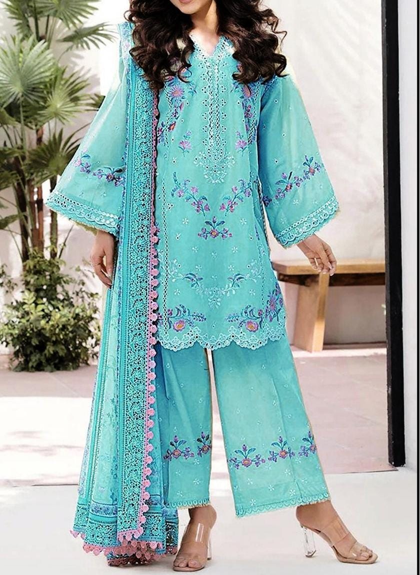 LIBAS  LAWN 3PC EMBROIDERED 1492