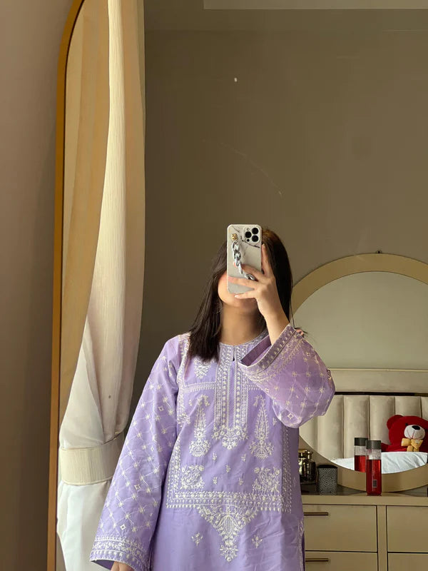 Winter Dhanak Fabric Embroidered | Unstitch 2-Piece Suit | Shirt & Trouser D-1115