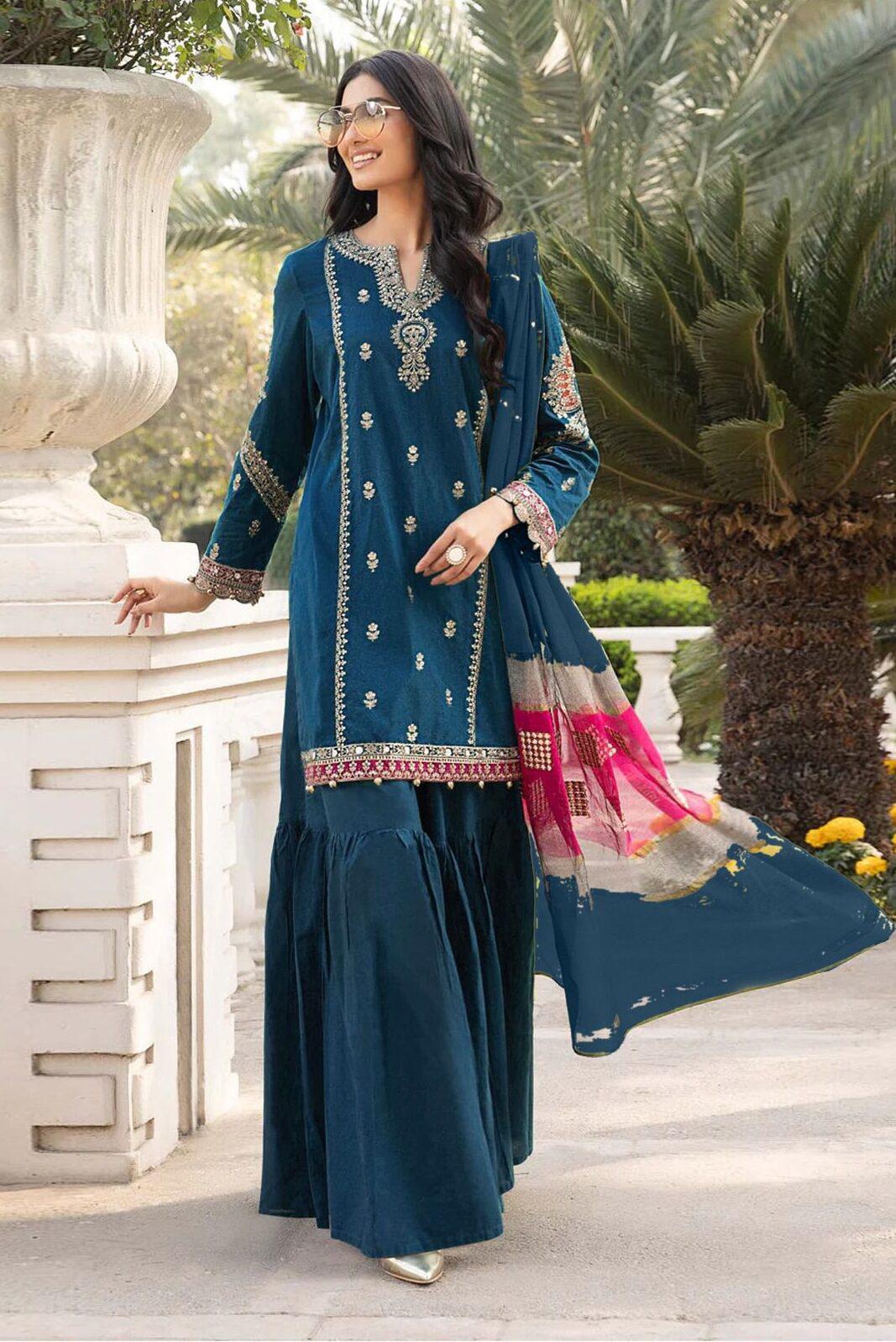 LIBAS  LAWN 3PC EMBROIDERED 1487