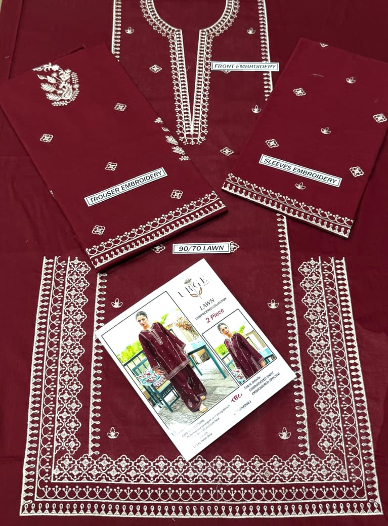 LAWN EMBROIDERED 2pc 1478