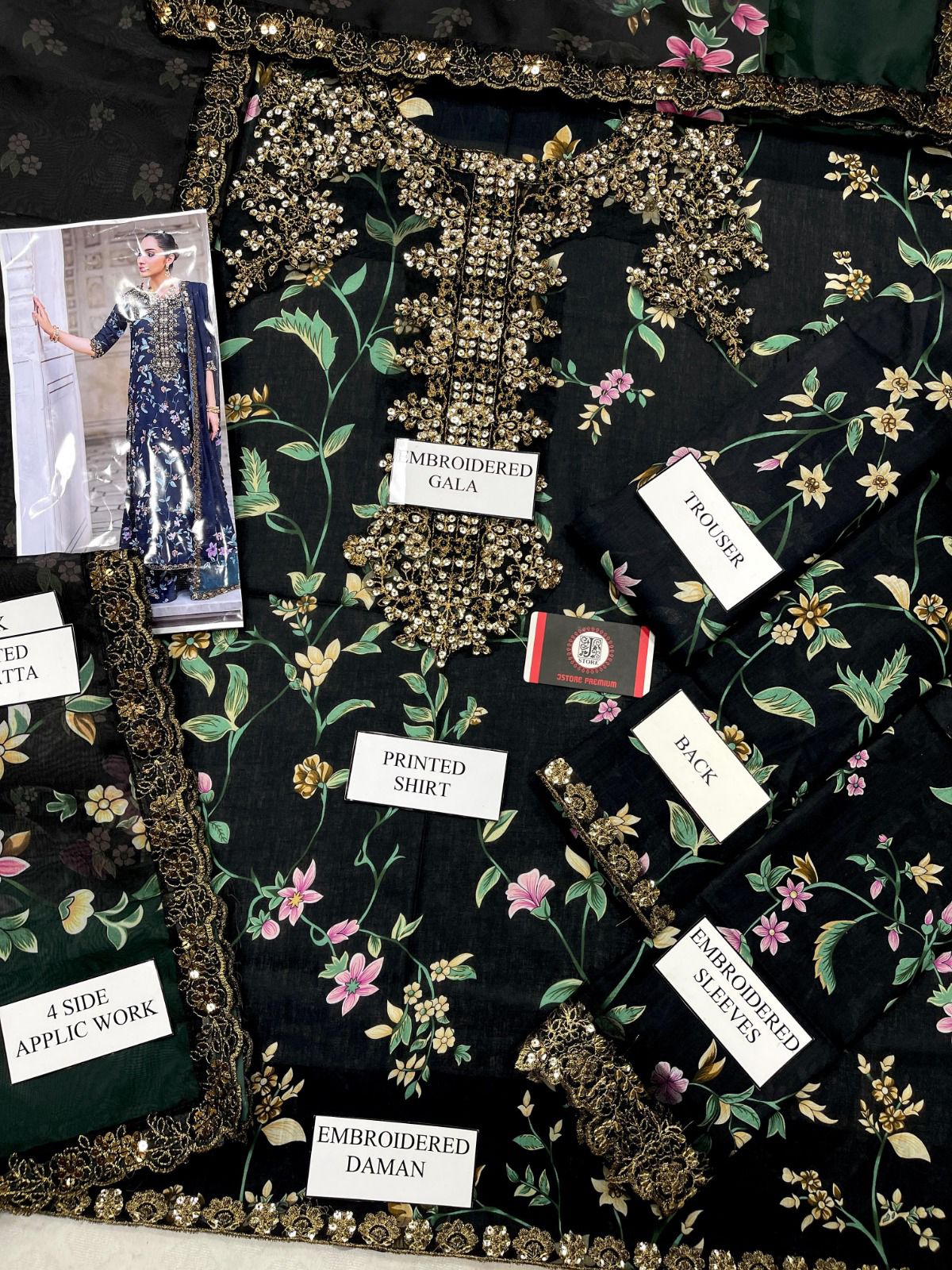 IZNIK EMBROIDERED LAWN 1396