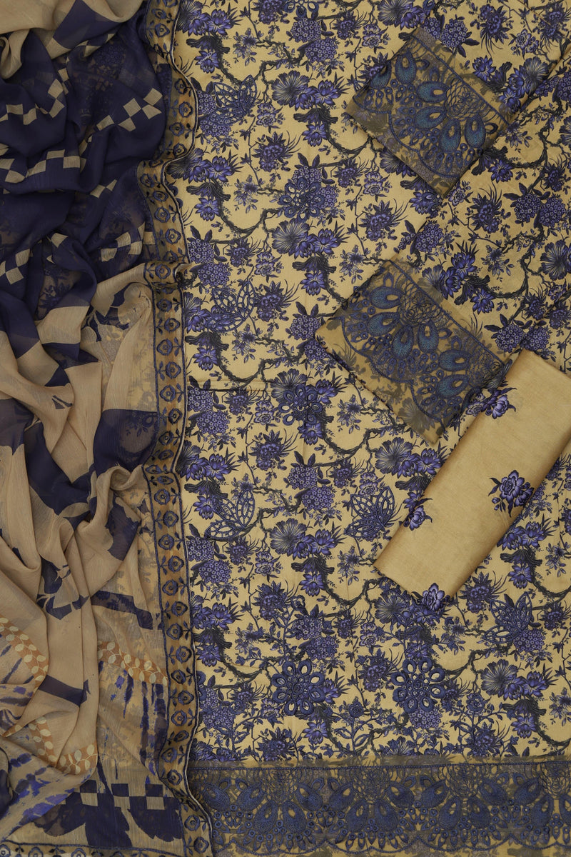 Zain Lawn Fabric 3Pc unstitch D-1746