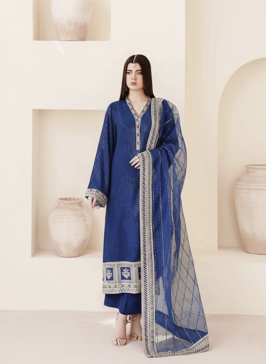IZNIK CHIFFON Suit D-1509