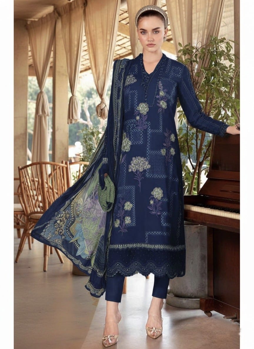 LIBAS  LAWN 3PC EMBROIDERED 1499