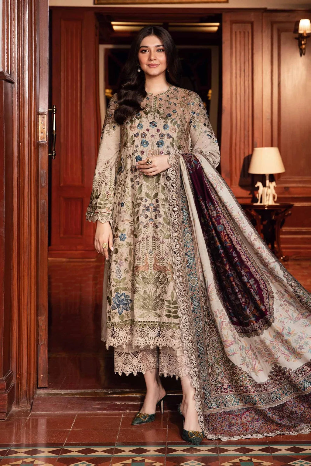 Maria B LAWN  embroidered  1389