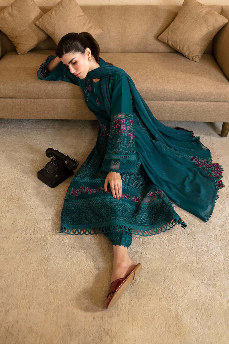 Azure  Lawn  Embroidered 1388