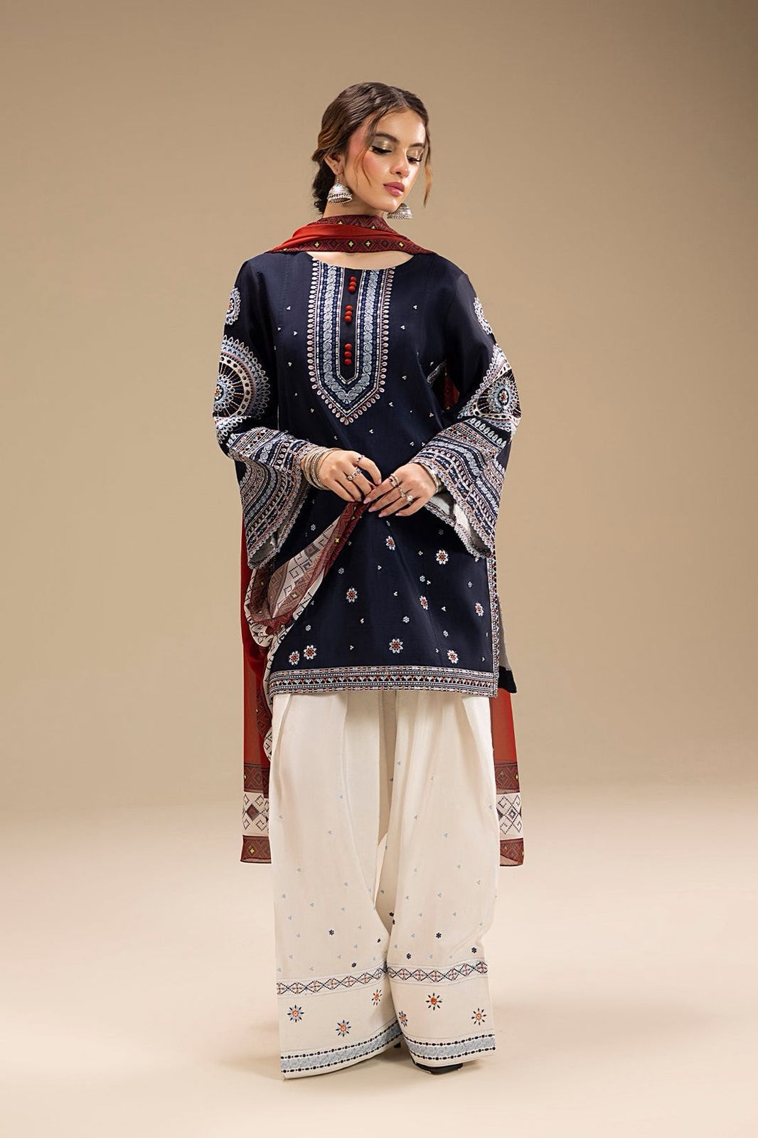DHANAK 3PC Embroidered