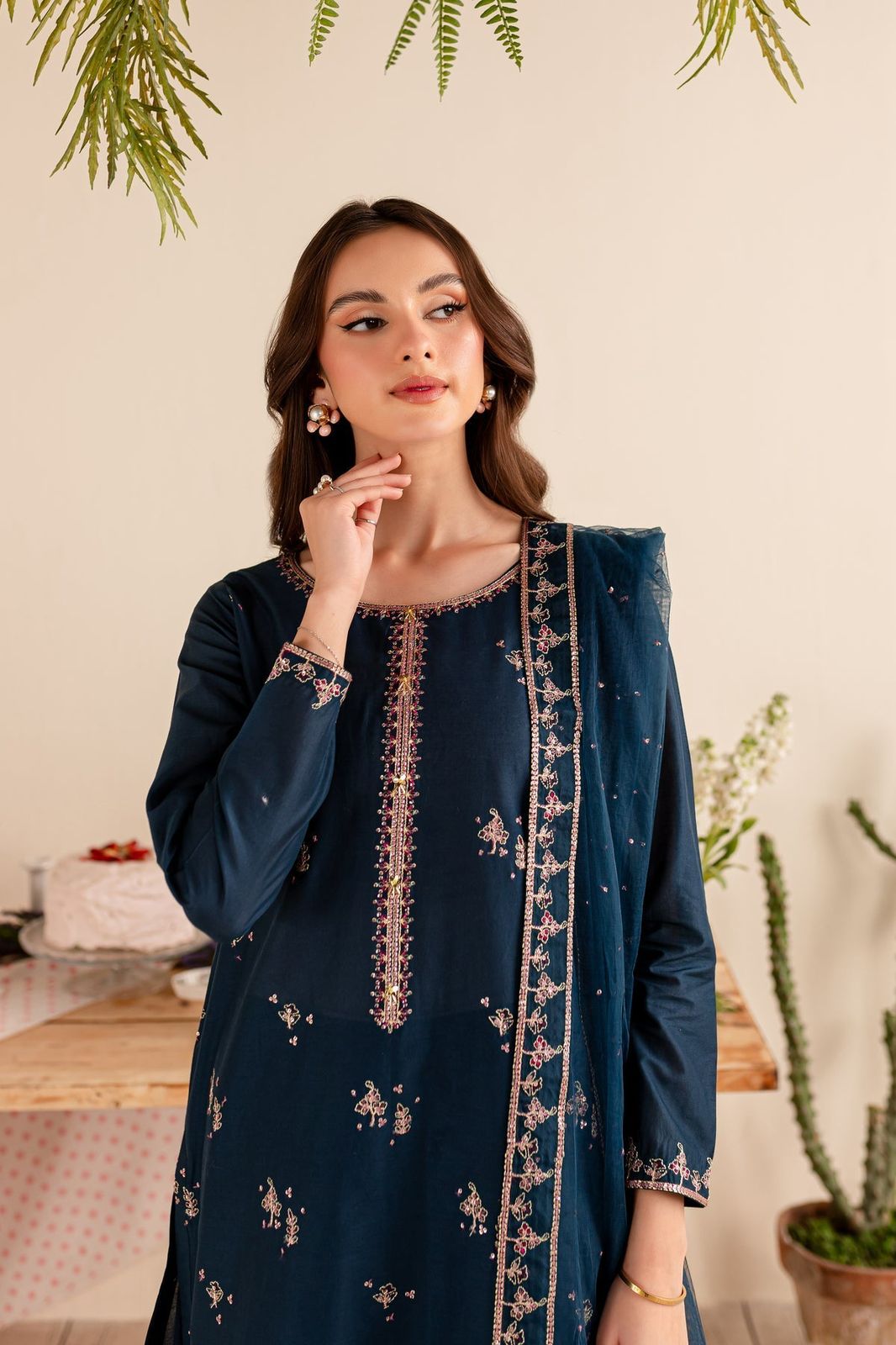 DHANAK 3PC Embroidered