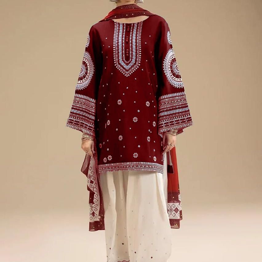 DHANAK 3PC Embroidered