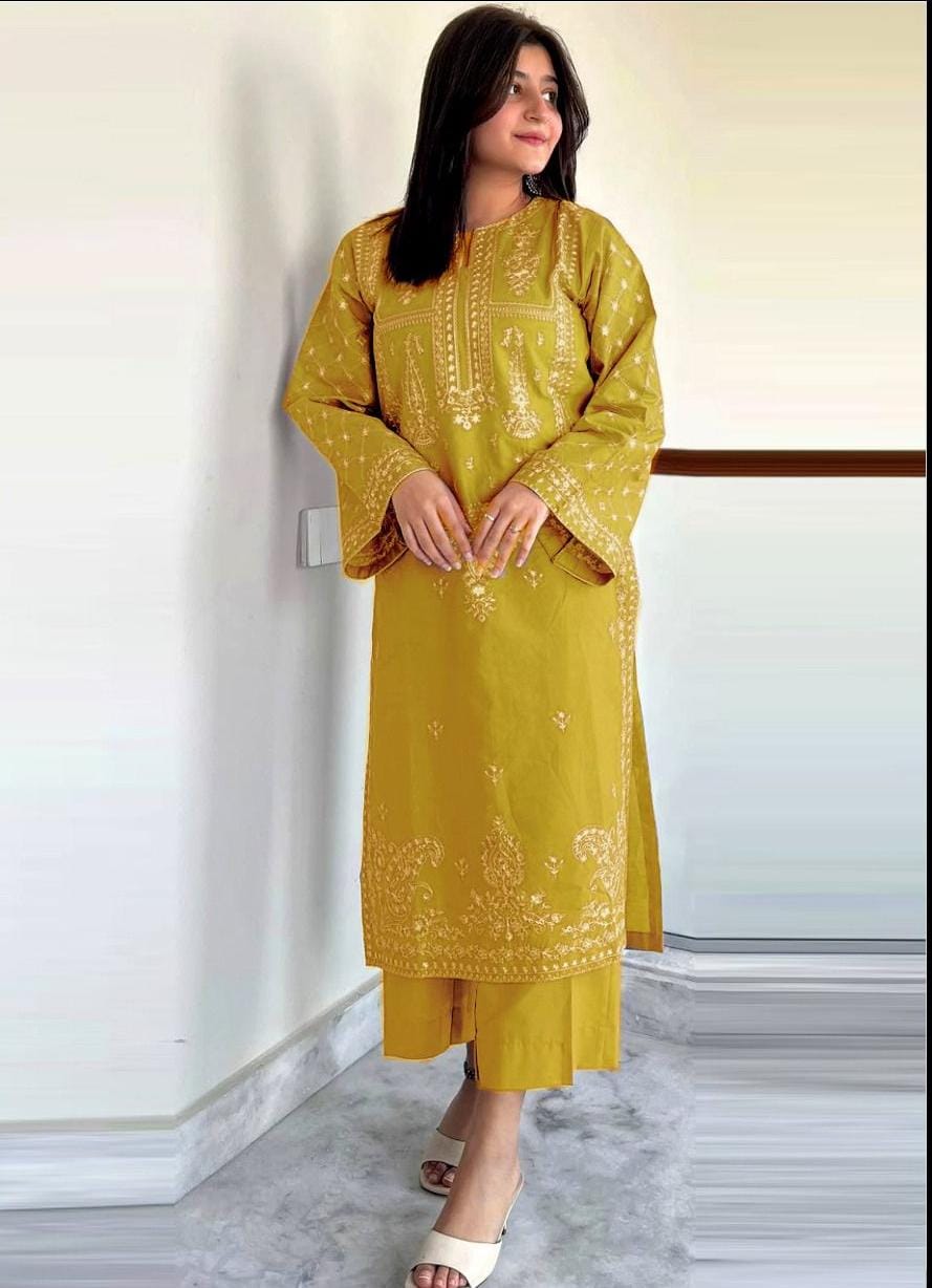 Winter Dhanak Fabric Embroidered | Unstitch 2-Piece Suit | Shirt & Trouser D-1308