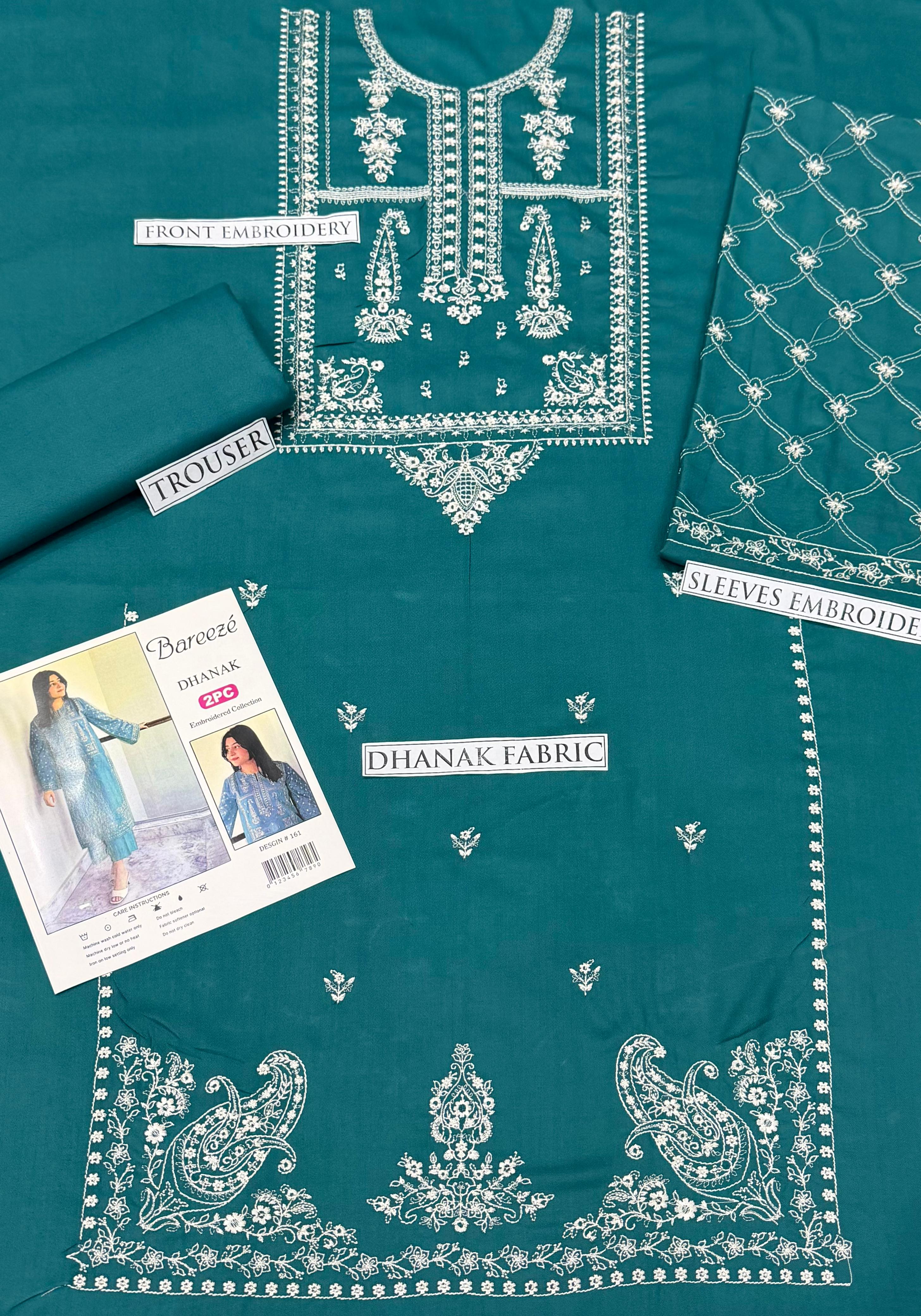 Winter Dhanak Fabric Embroidered | Unstitch 2-Piece Suit | Shirt & Trouser D-1312
