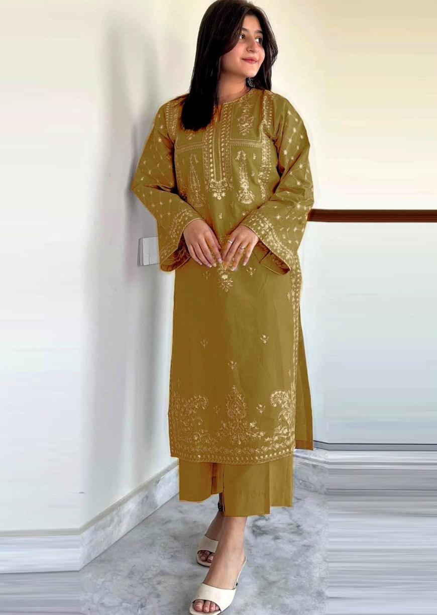 Winter Dhanak Fabric Embroidered | Unstitch 2-Piece Suit | Shirt & Trouser D-1305