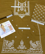Winter Dhanak Fabric Embroidered | Unstitch 2-Piece Suit | Shirt & Trouser D-1305