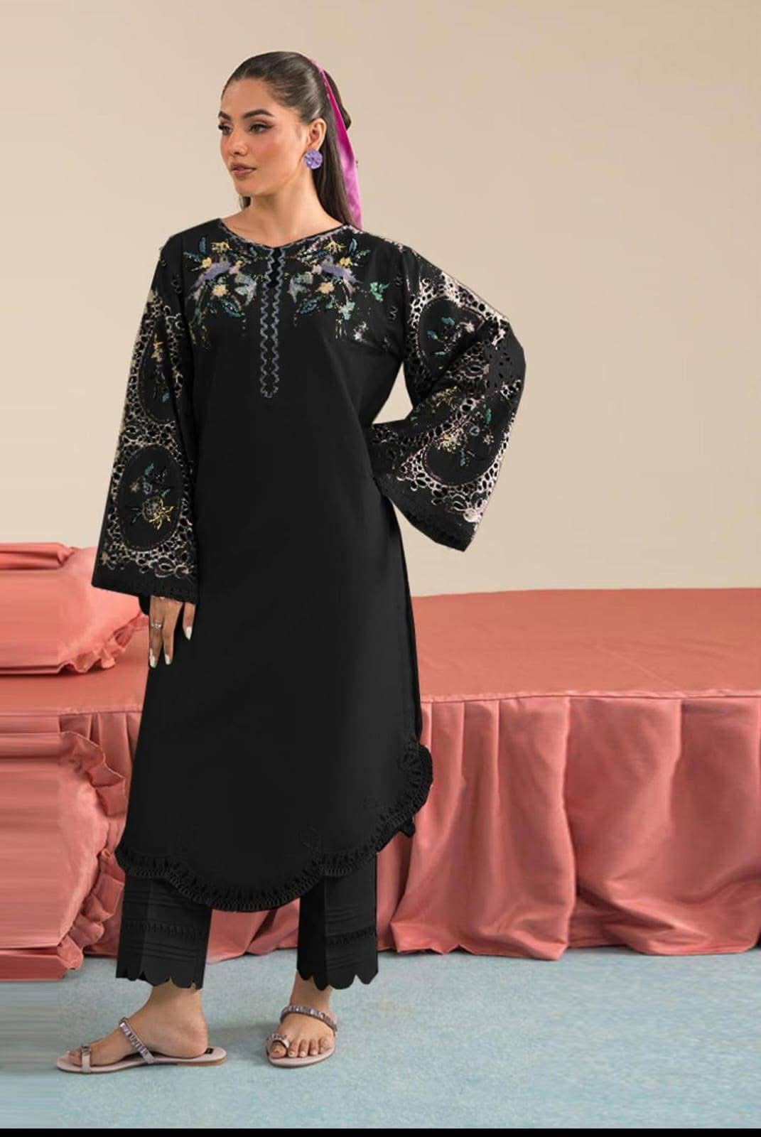 Winter Dhanak Fabric Embroidered | Unstitch 2-Piece Suit | Shirt & Trouser D-1298