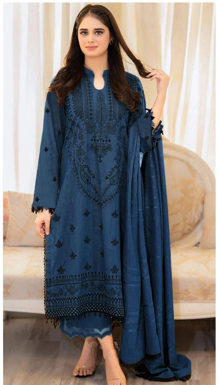 DHANAK 3PC Embroidered