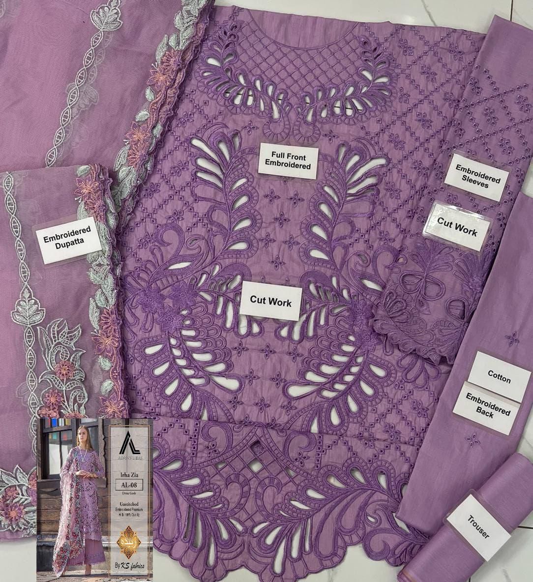 Adan Libas Lawn Eid Collection 2026 | Heavy Chikankari Embroidery | Khaadi Net Dupatta