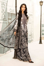 Maria B Lawn Unstitched 3 Piece Suit | Embroidered Neck & Daman