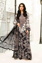 Maria B Lawn Unstitched 3 Piece Suit | Embroidered Neck & Daman