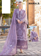 Maria B Hit Code Luxury Lawn Suit | Handwork Sequence Embroidery | Organza Dupatta