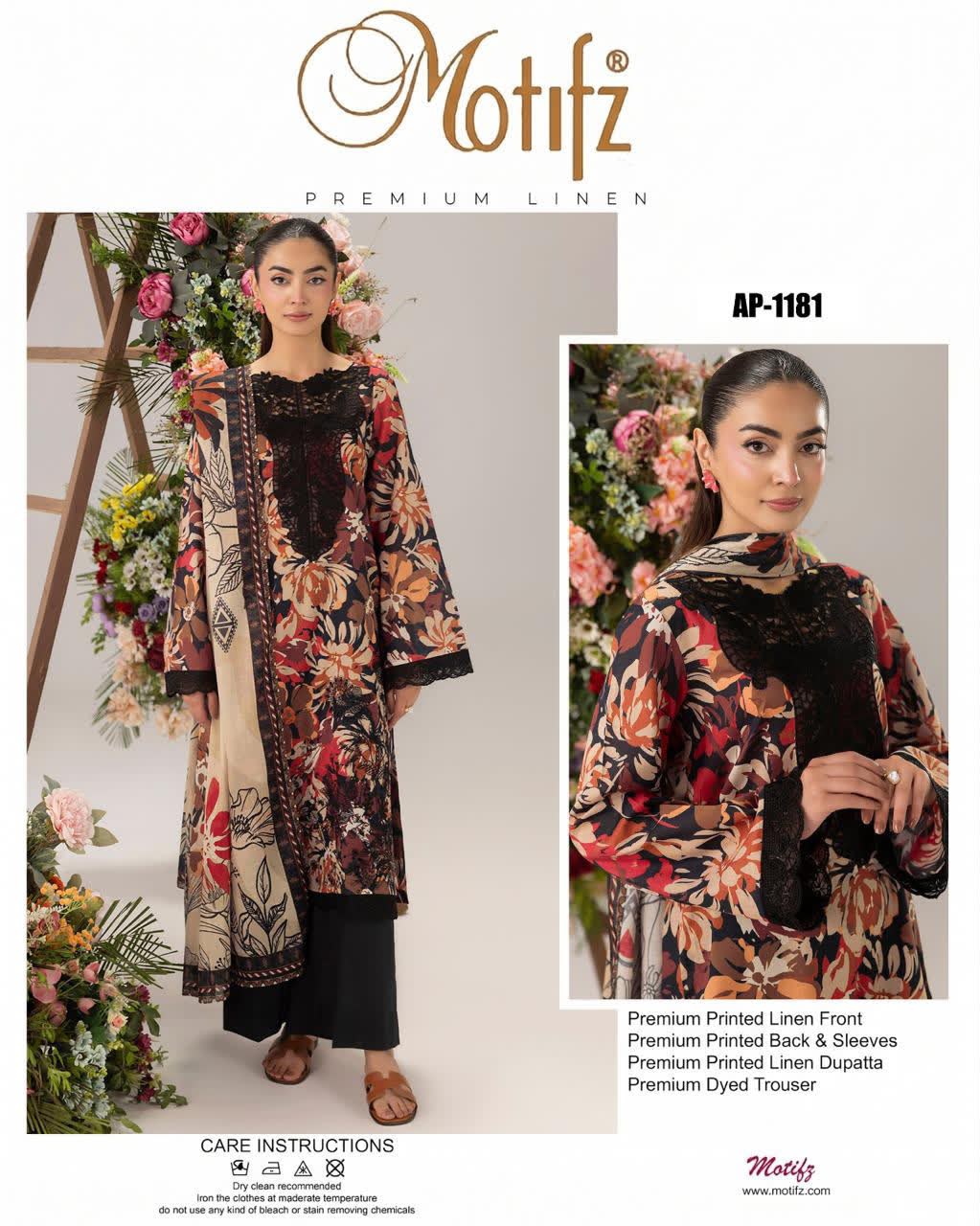 Linen 3pc print, Linen dupatta | unstitch | winter35