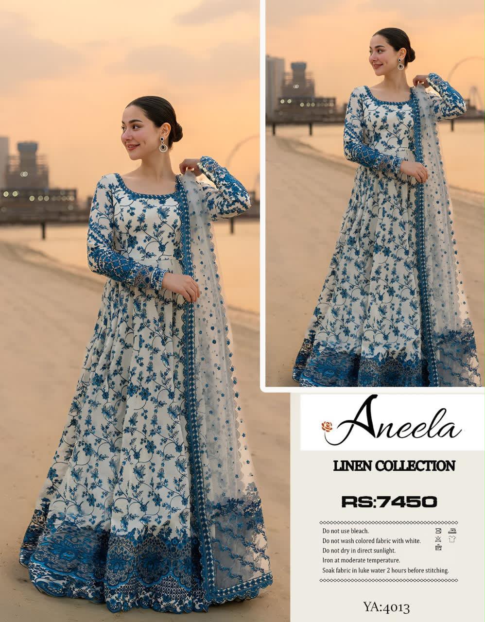 Linen 3pc print, Linen dupatta | unstitch | winter28