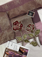 NUREH Midnight Collection – Heavy Embroidered Chiffon 3-Piece Suit | Organza Dupatta | Shamoz Silk Trouser | Master Blaster Replica D-1048