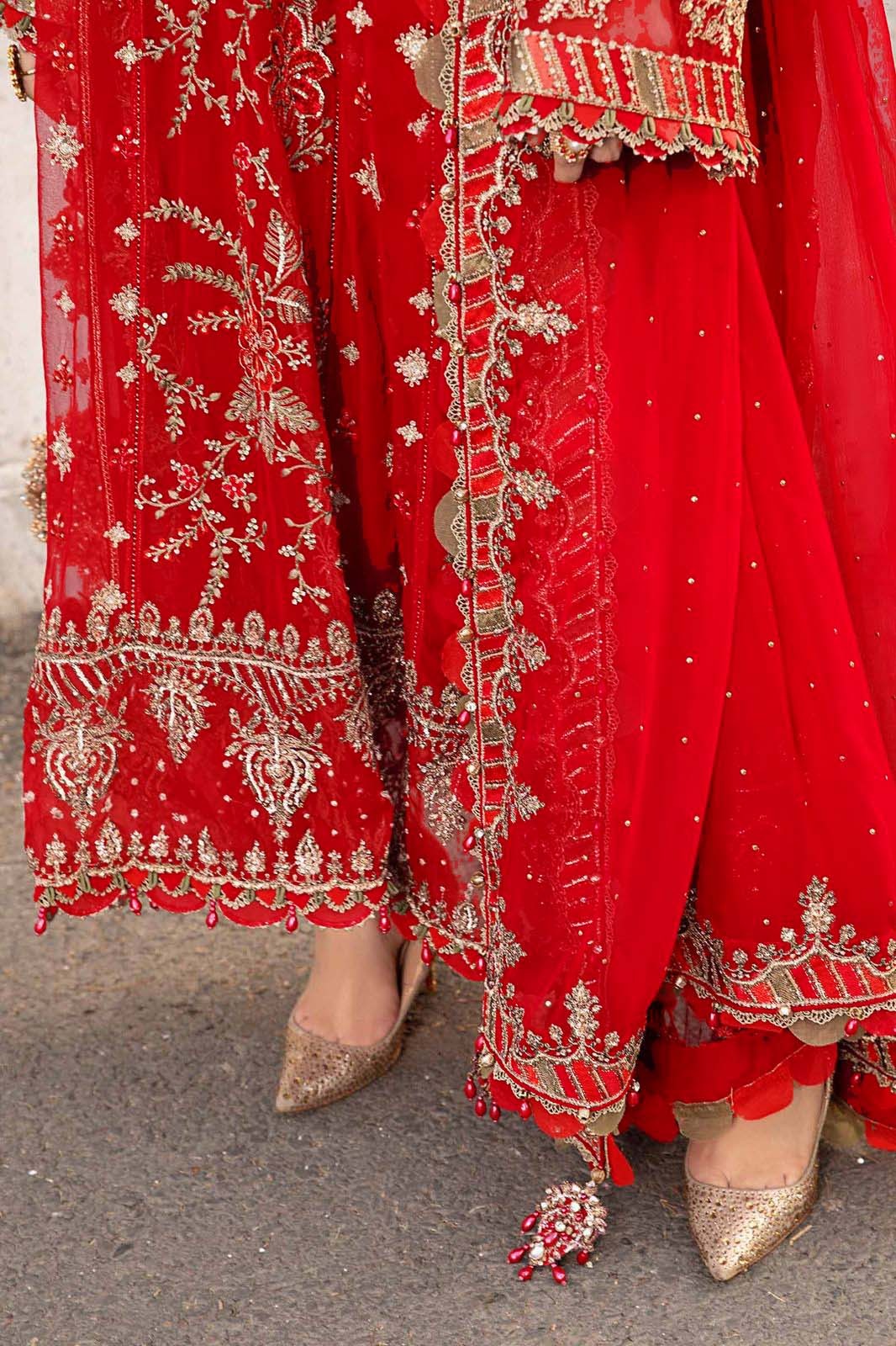 Maria B Chiffon Collection  | Fully Heavy Embroidered Chiffon 3-Piece Suit | Luxury Pakistani Fashion D-1053