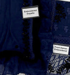 Azure Chiffon Suit D-1056-blue