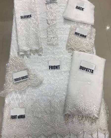 Anaya Luxury Chiffon Collection – Fully Embroidered Handwork Suit with Dupatta & Malai Trouser D-1057