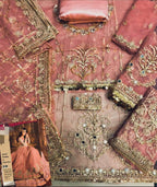 Hira Mani Ruedad-e-Sahar Replica – Heavy Embroidered Net Long Frock with Mirror & Sequence Work | Restock Available D-1059