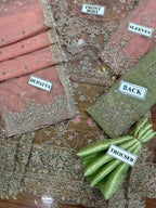 Aisha Imran Luxury Net Collection – Heavy Embroidered Unstitched Replica with Handwork & Sequins | Again Available on Demand D-1063