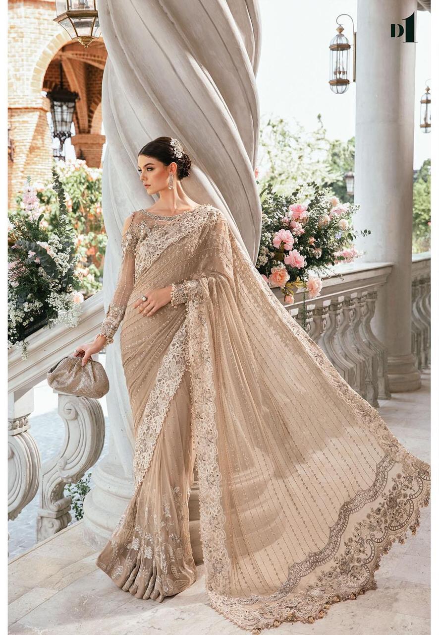 Maria B Net Saree D-1067