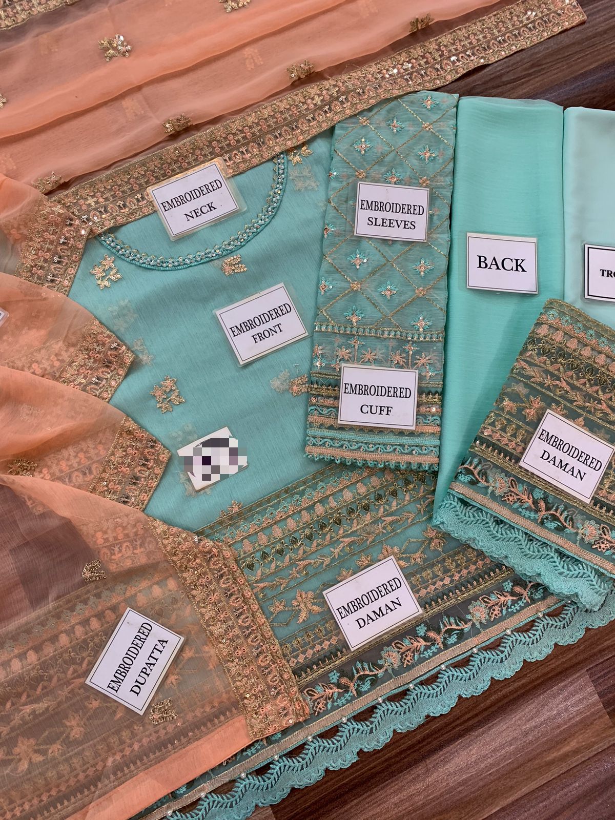 Xenia Chiffon Collection 2025-2026 – Fully Embroidered Chiffon Suit with Dupatta & Dyed Malai Trouser | Premium Quality D-1080